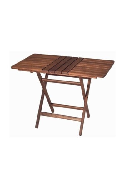 Kaş Katlanabilir Ahşap Masa 60x100 Iç-dış Mekan Ev-cafe-bahçe