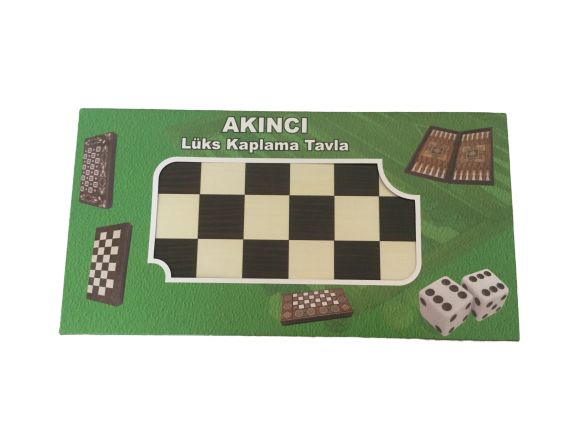 AKINCI KLASİK SEDEF  KAPLAMA TAVLA TAKIMI