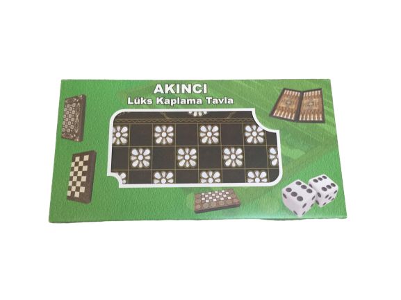 AKINCI DAMLA SEDEF KAPLAMA TAVLA TAKIMI