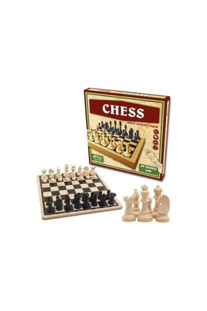 Chess Ahşap Satranç Oyunu-ay Yıldızlı Şah