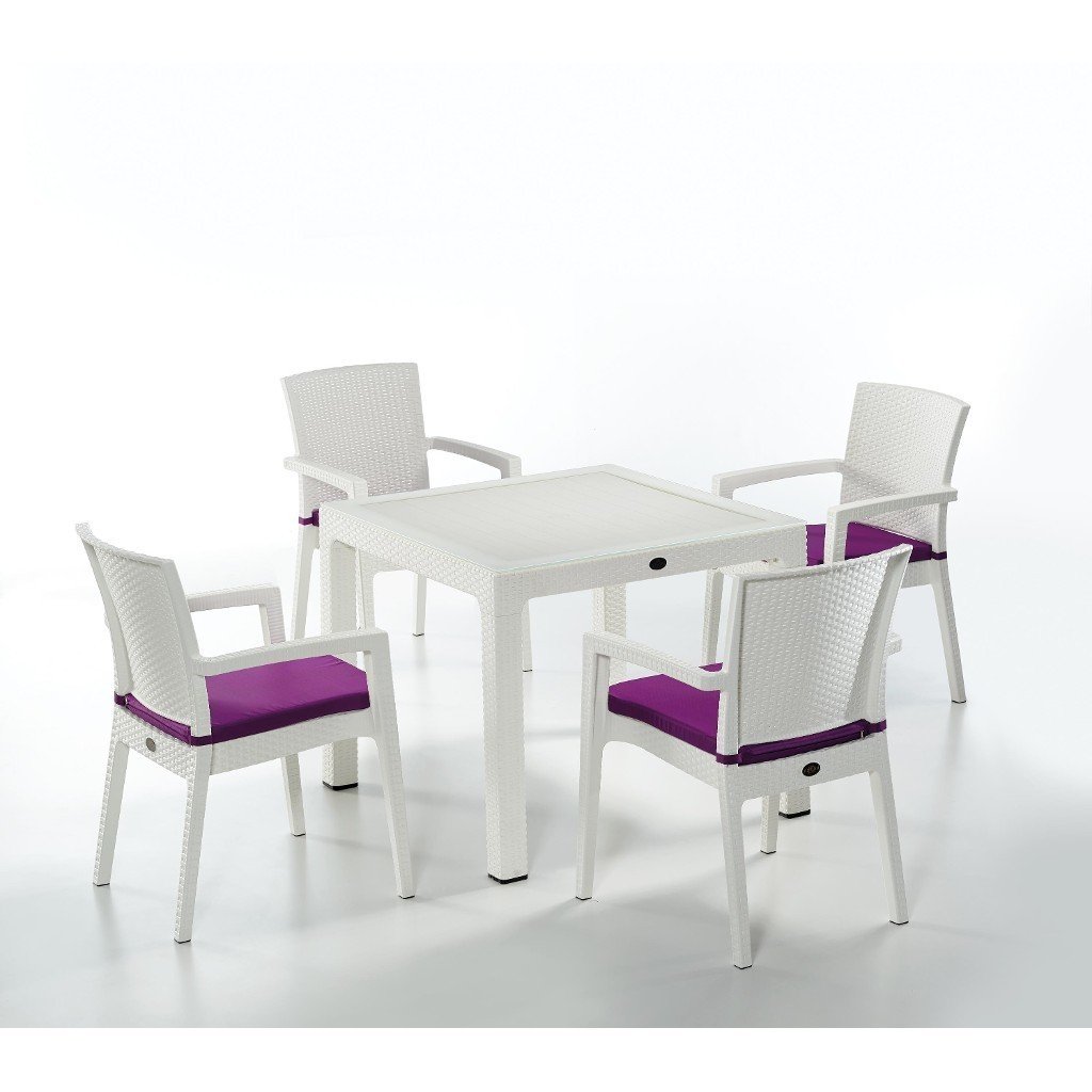 NOVUSSI ZENITH CAMLI MİNDERLİ Rattan stil Bahçe Balkon Mobilyası
