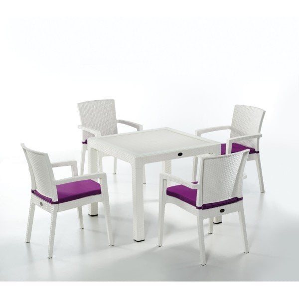 NOVUSSI ZENITH CAMLI MİNDERLİ Rattan stil Bahçe Balkon Mobilyası