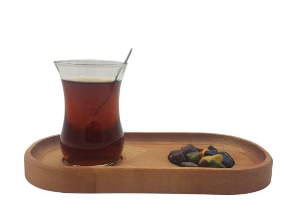 ahşap sunum tabak çay kahve el yapımı
